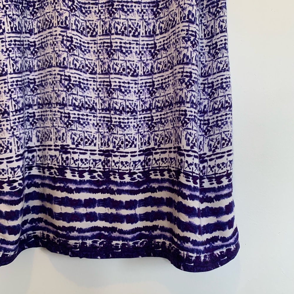 BLL NY India Batik Boho Beachy Shift Dress Medium Purple - Picture 4 of 7
